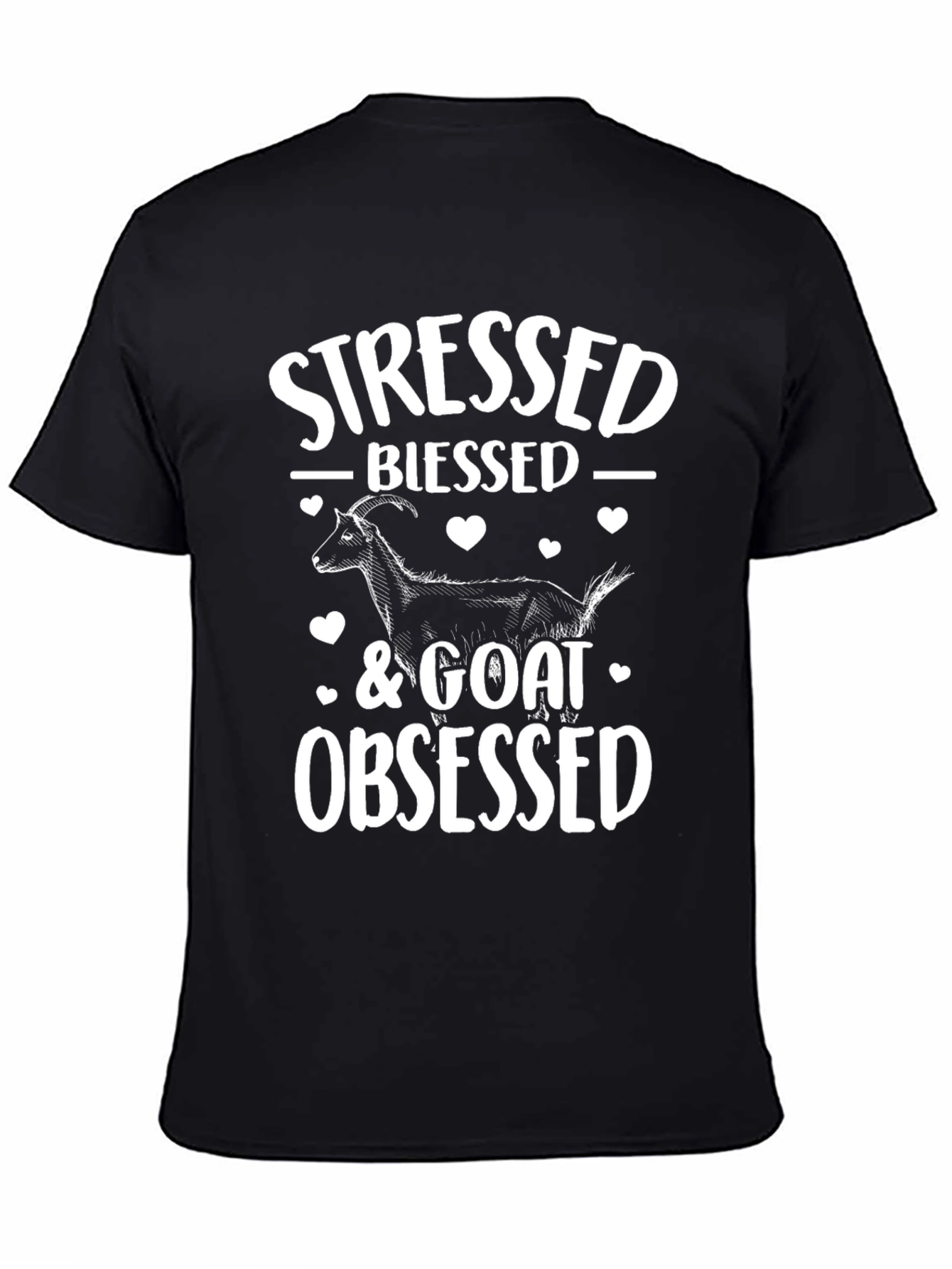 Stressed Blessed Goat Obsessed Graphic Tee