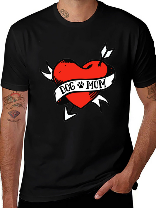 Dog Mom Heart Tattoo T-Shirt - Unisex