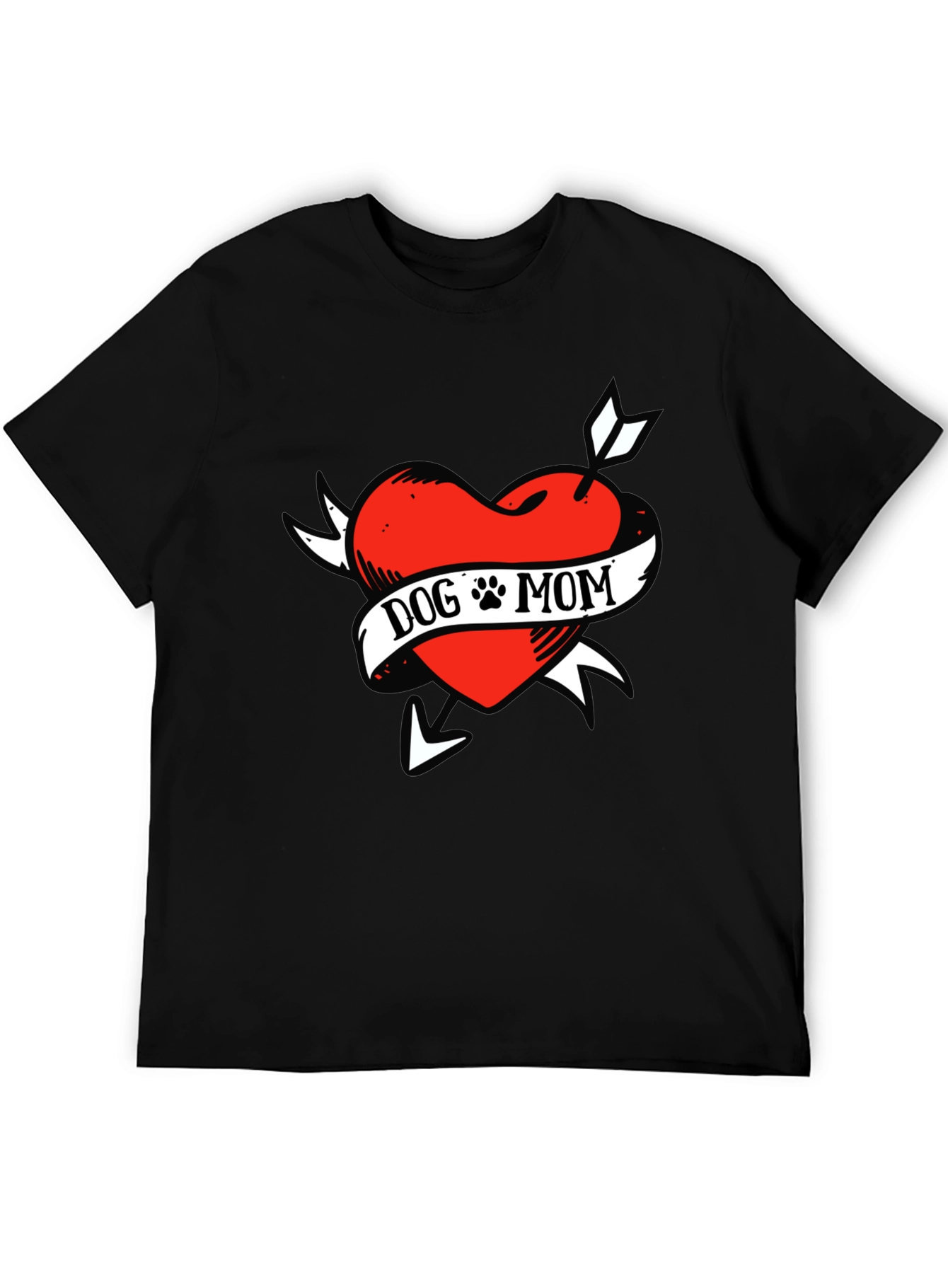 Dog Mom Heart Tattoo T-Shirt - Unisex