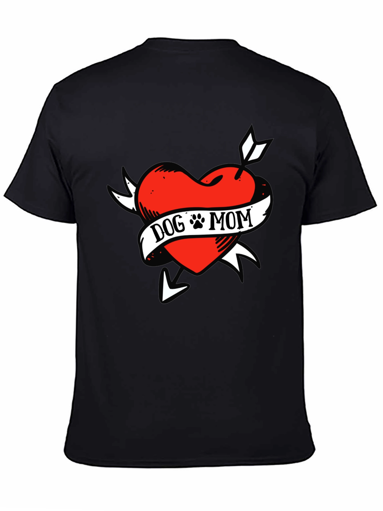 Dog Mom Heart Tattoo T-Shirt - Unisex