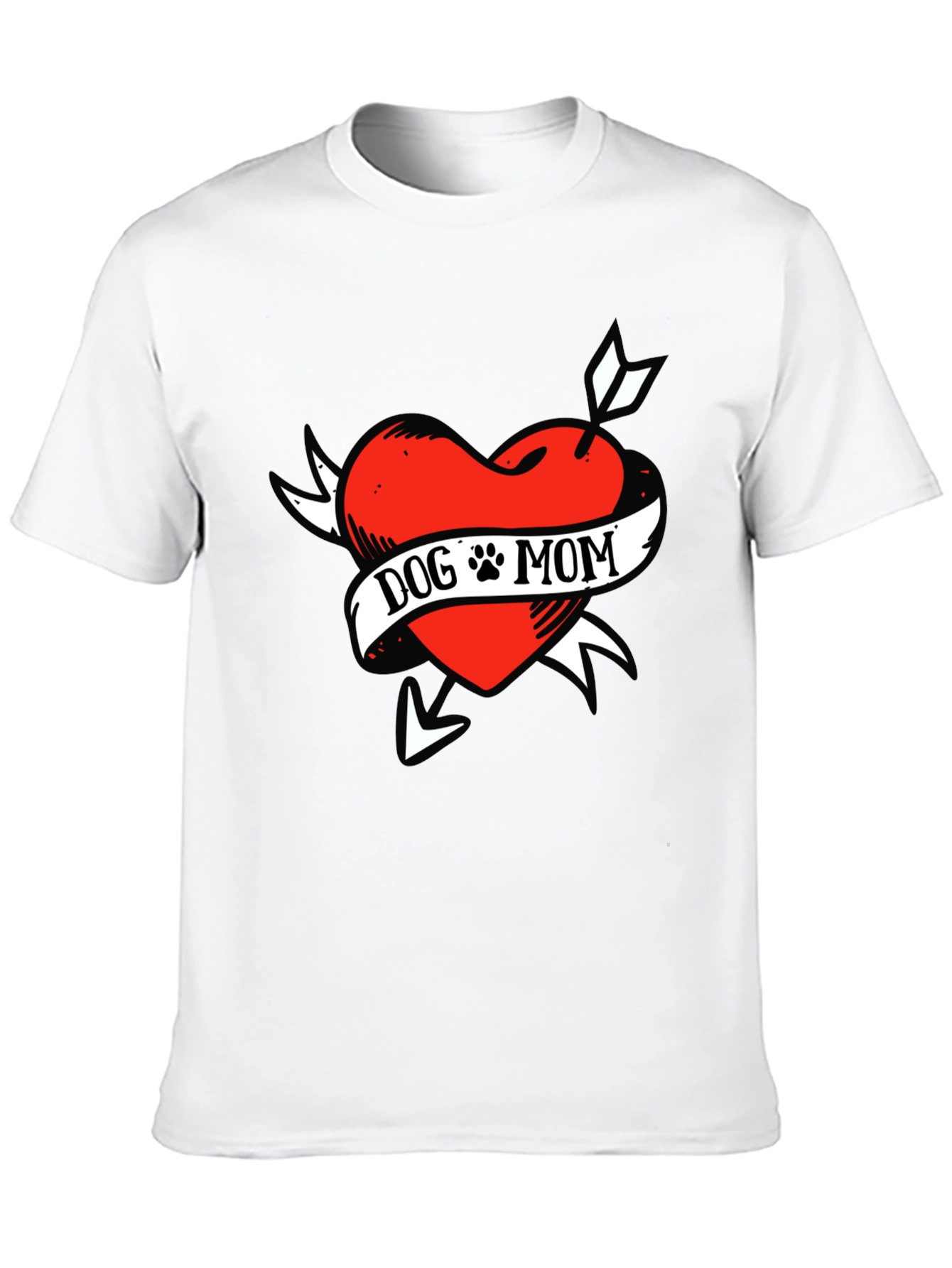 Dog Mom Heart Tattoo T-Shirt - Unisex