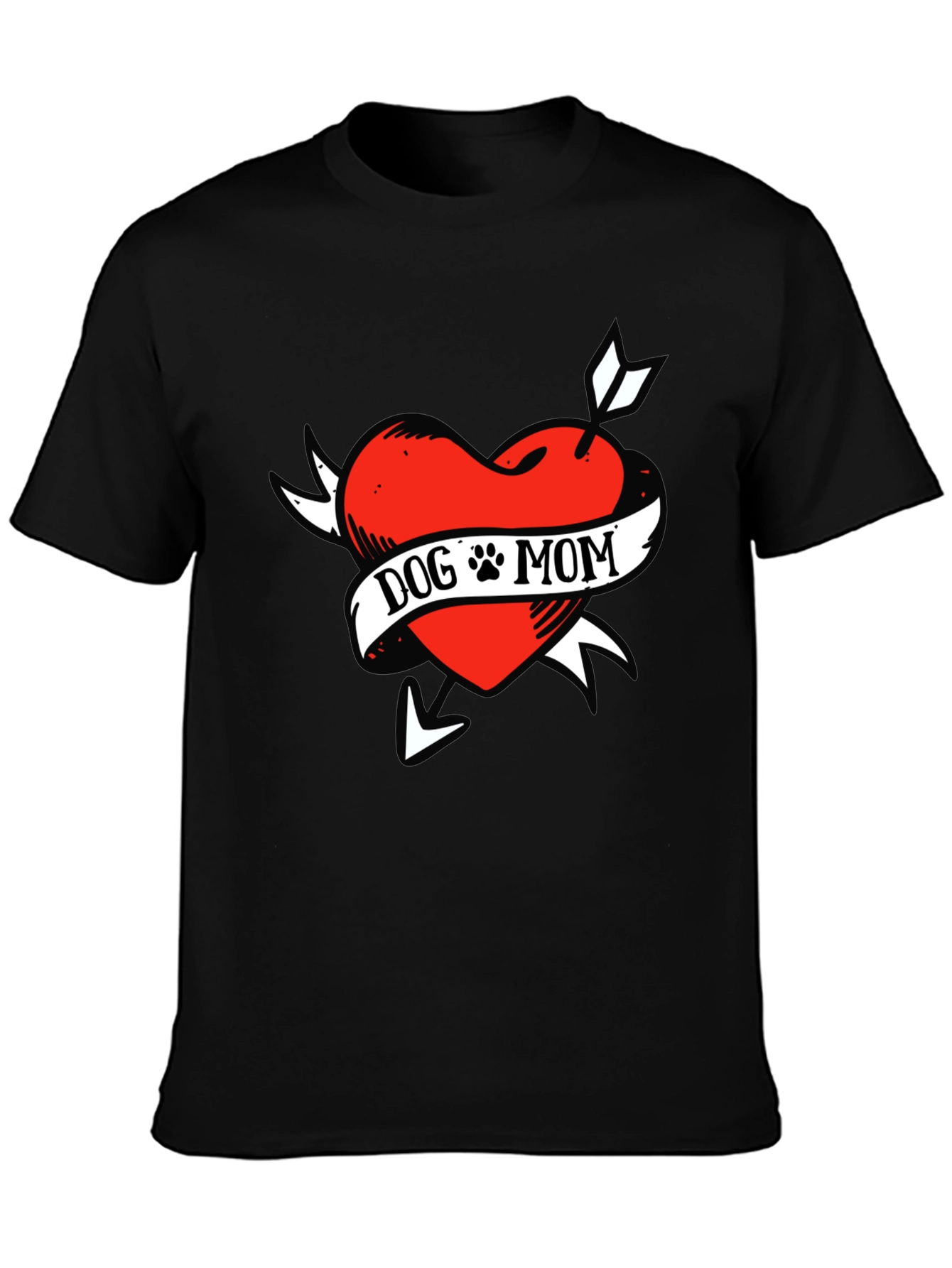 Dog Mom Heart Tattoo T-Shirt - Unisex