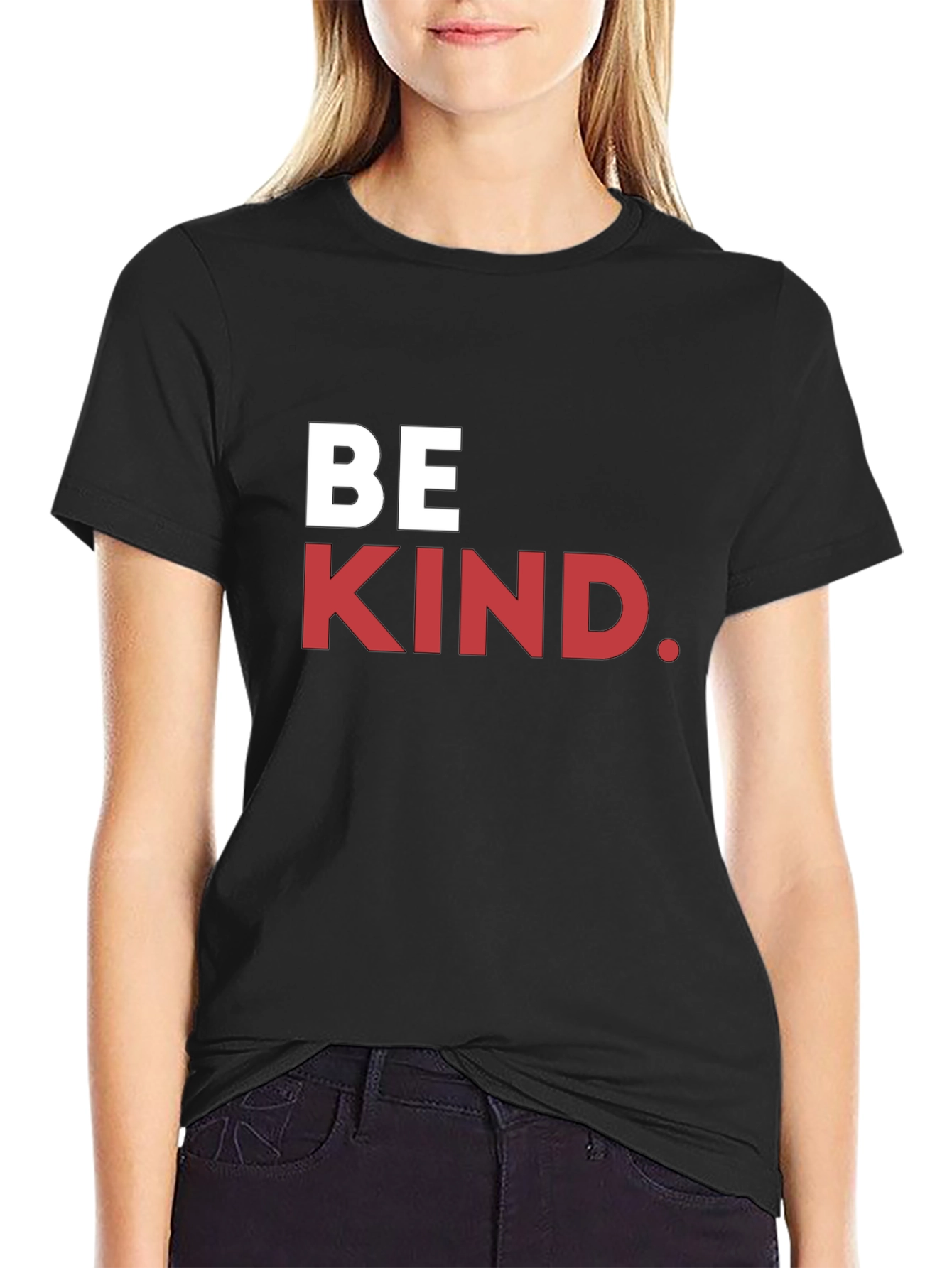 Be Kind Graphic Tee - Black Cotton T-Shirt