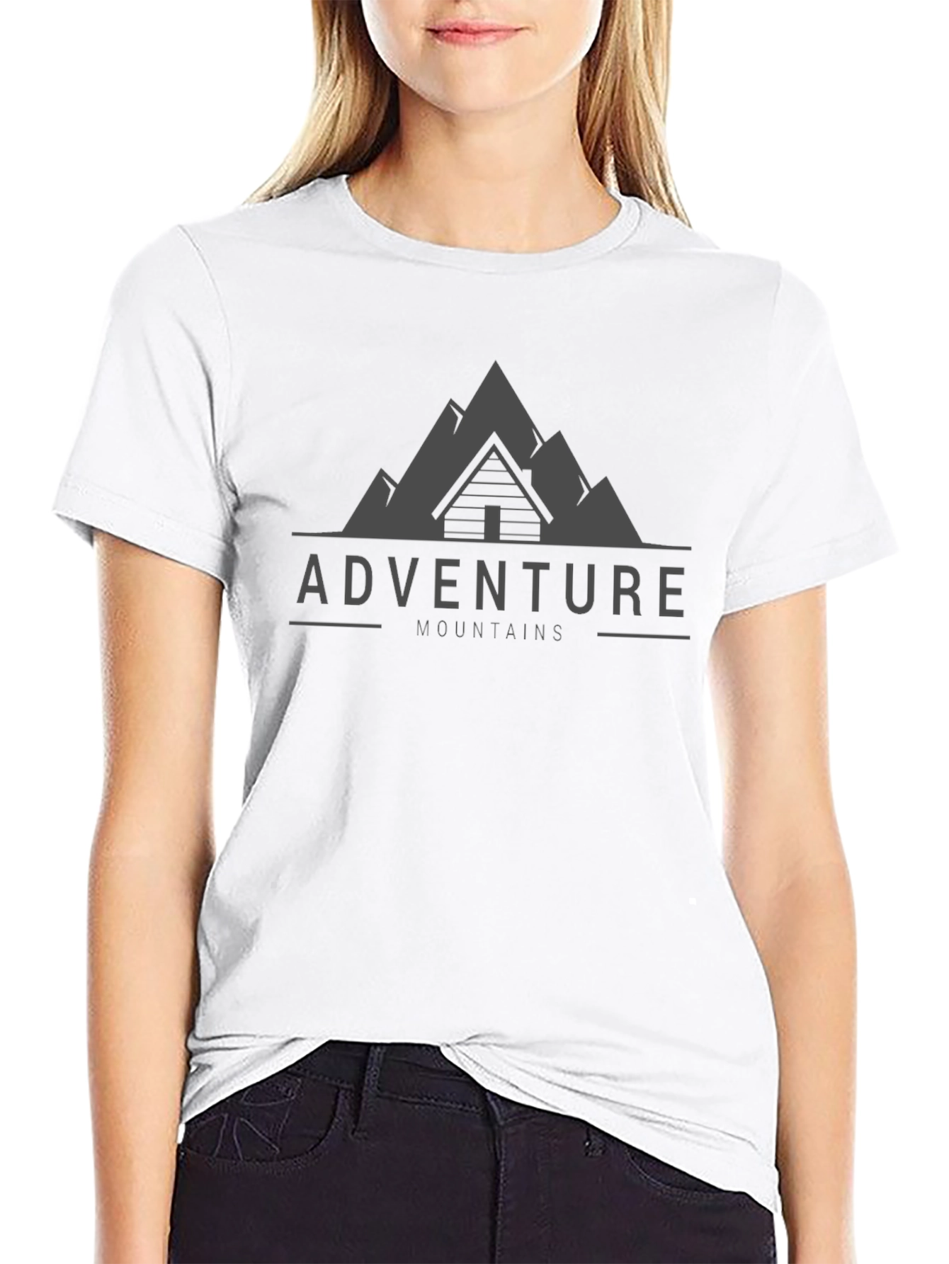 Adventure Mountains Graphic Tee - Black