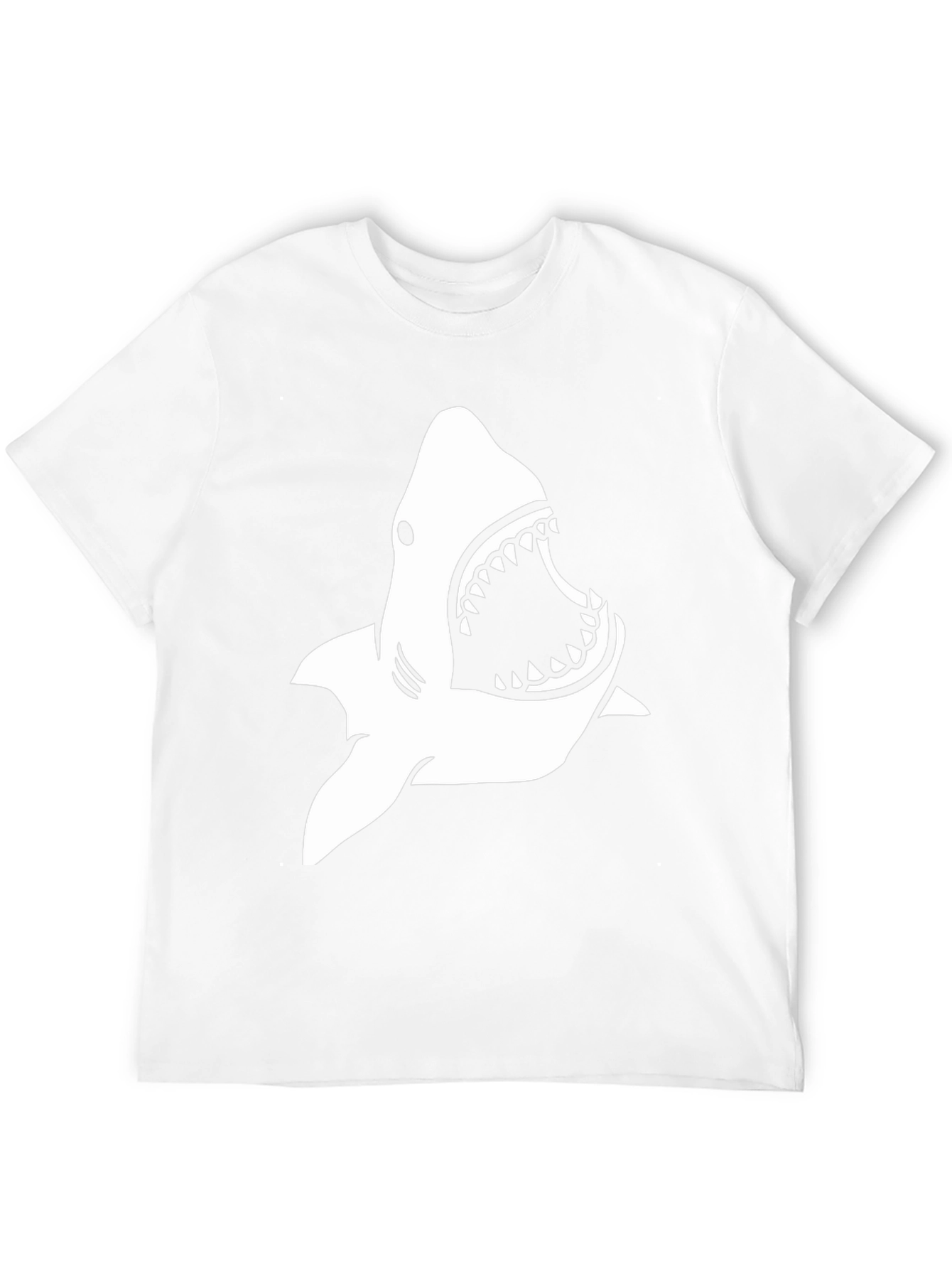 Shark Graphic Tee - Black Cotton T-Shirt