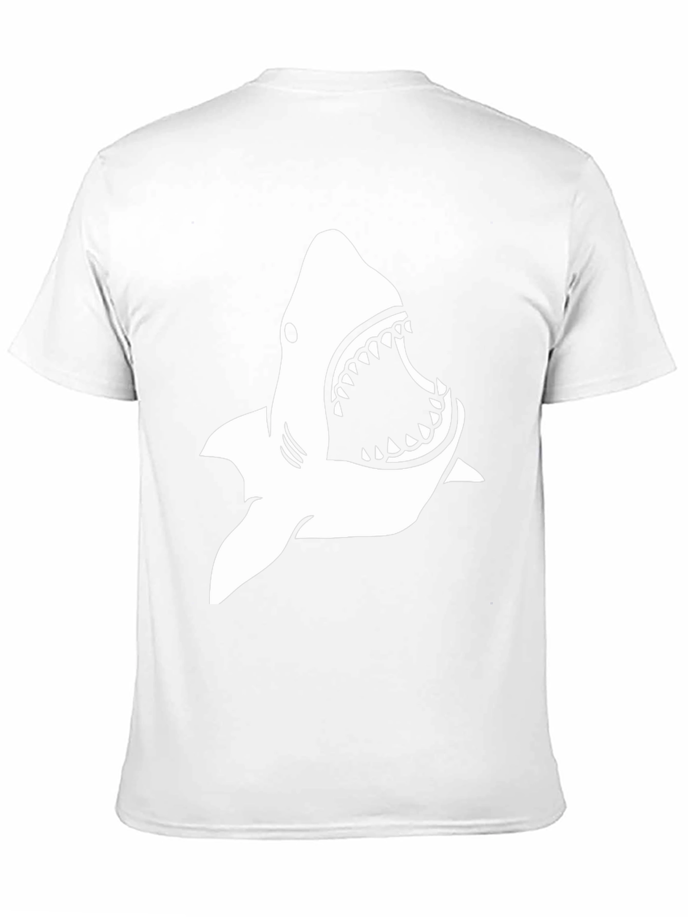 Shark Graphic Tee - Black Cotton T-Shirt