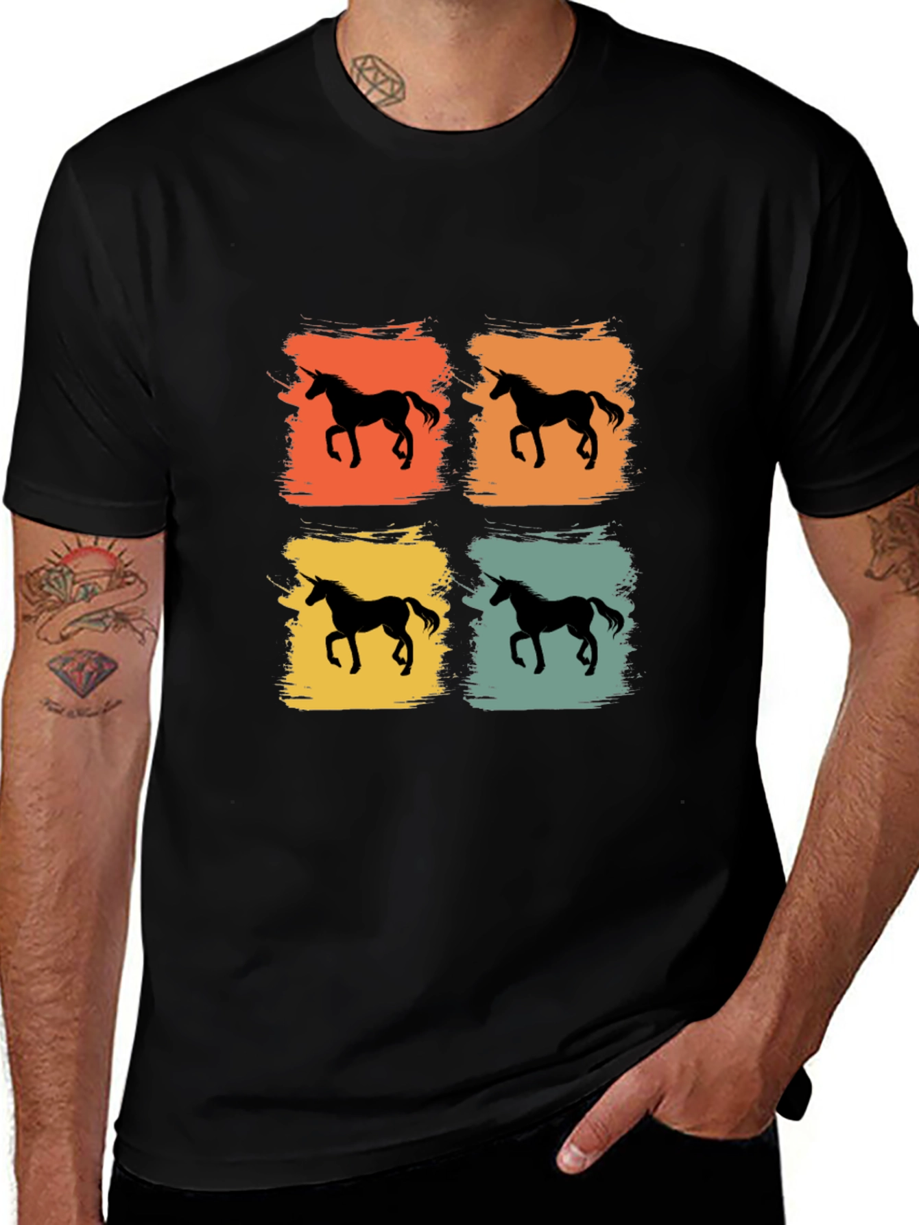 Retro Unicorn Silhouette T-Shirt