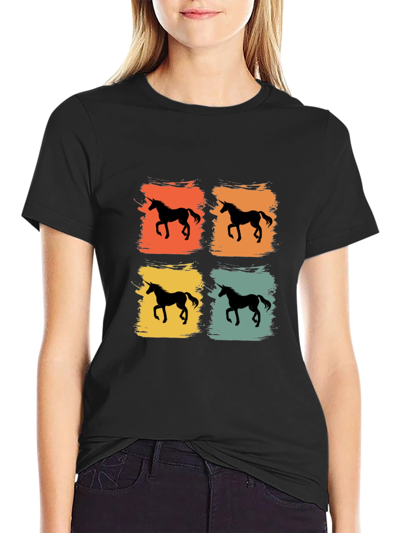 Retro Unicorn Silhouette T-Shirt