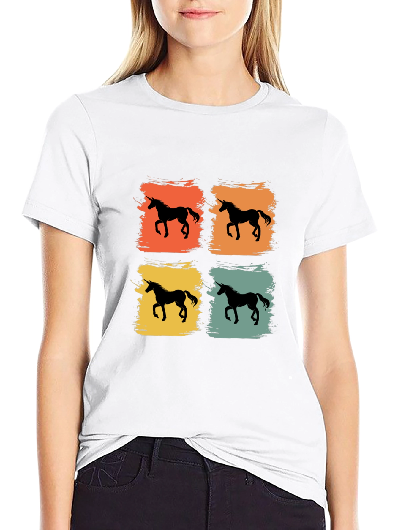 Retro Unicorn Silhouette T-Shirt