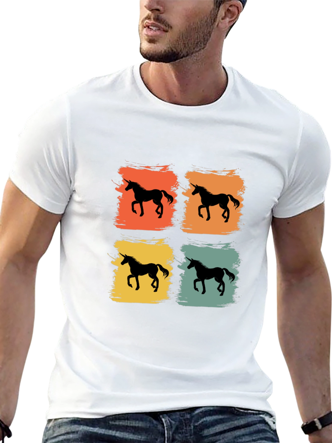 Retro Unicorn Silhouette T-Shirt