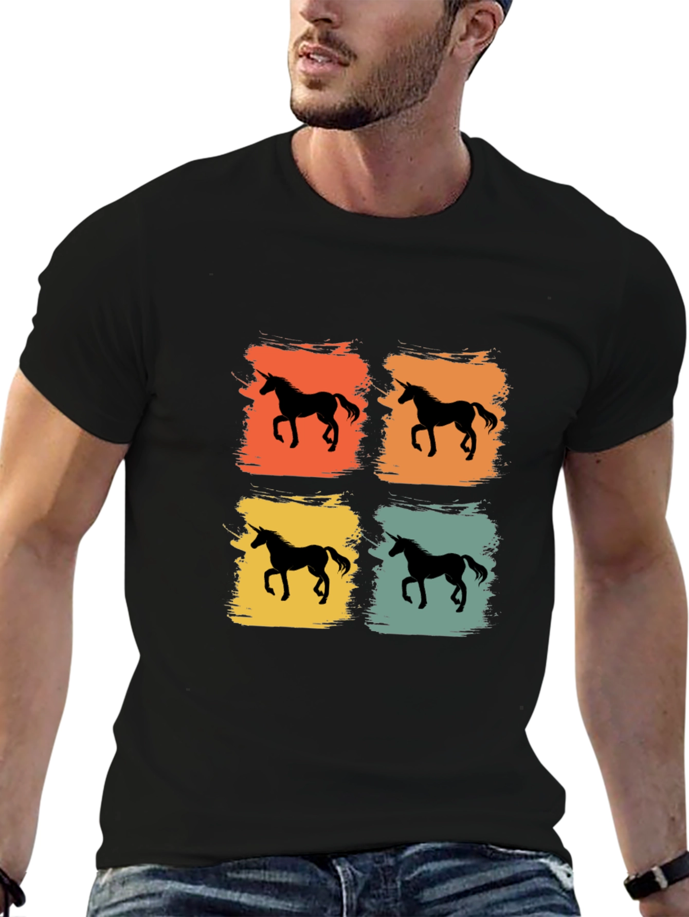Retro Unicorn Silhouette T-Shirt