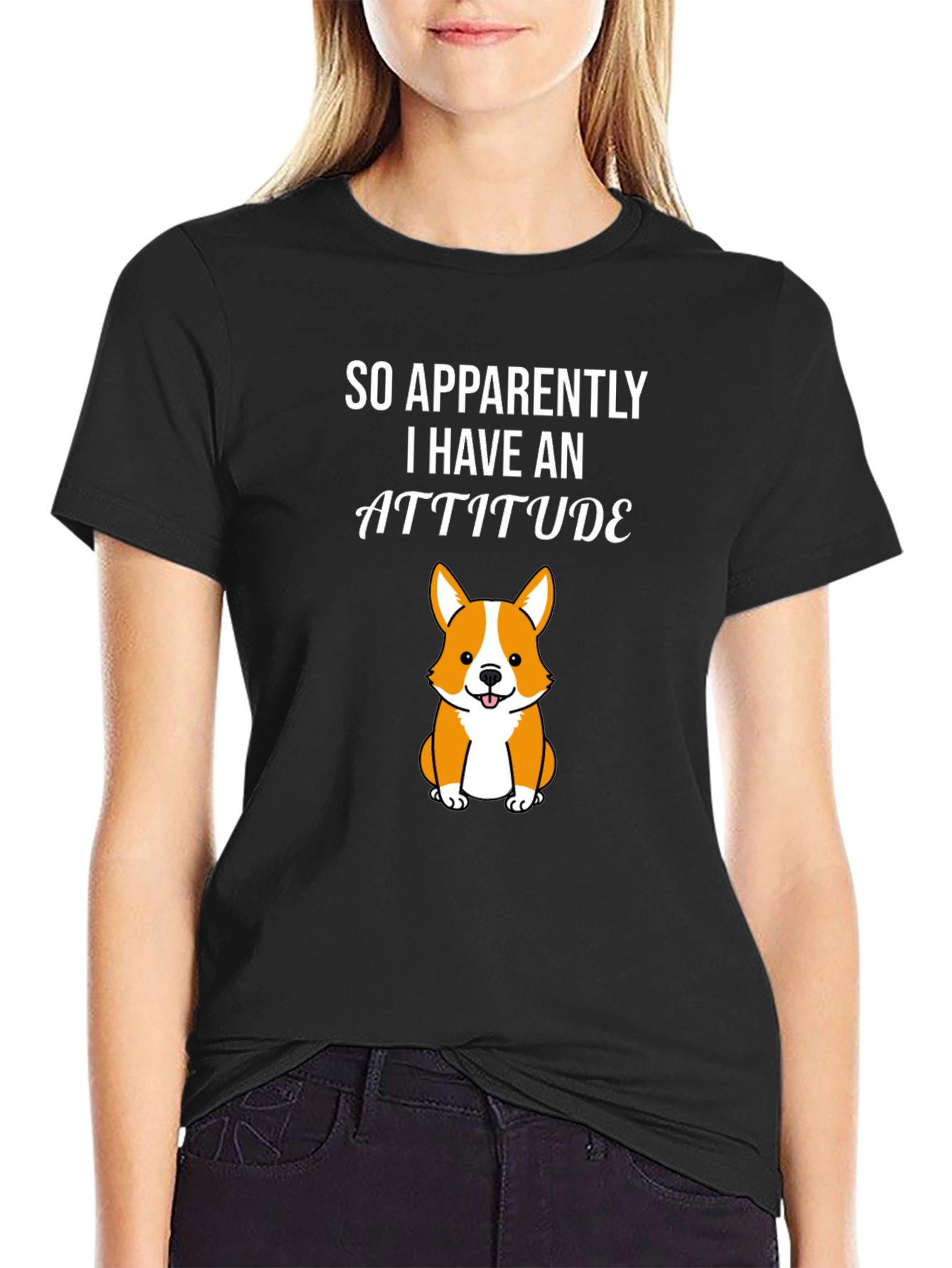 Attitude Corgi Graphic Tee