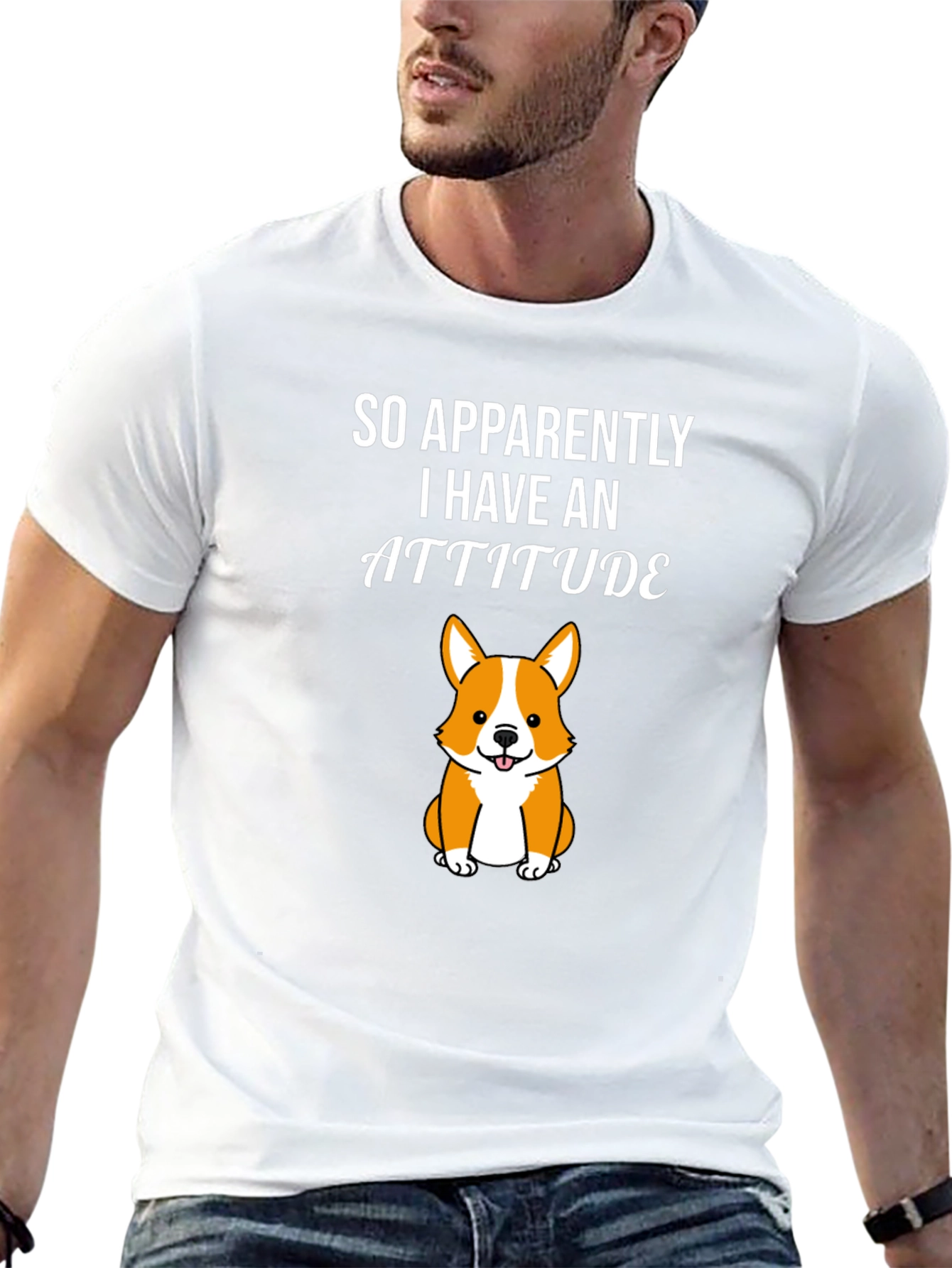 Attitude Corgi Graphic Tee