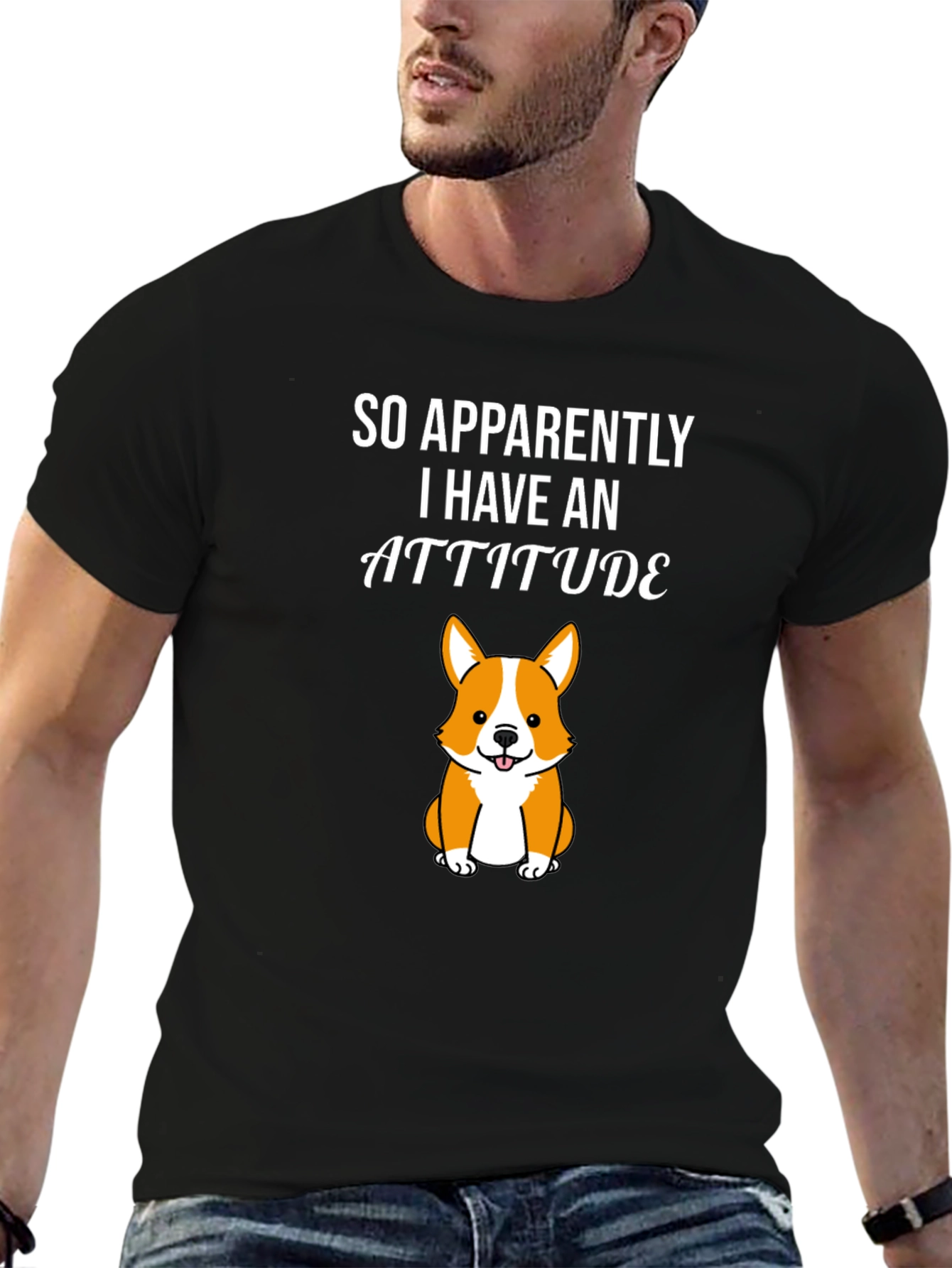 Attitude Corgi Graphic Tee