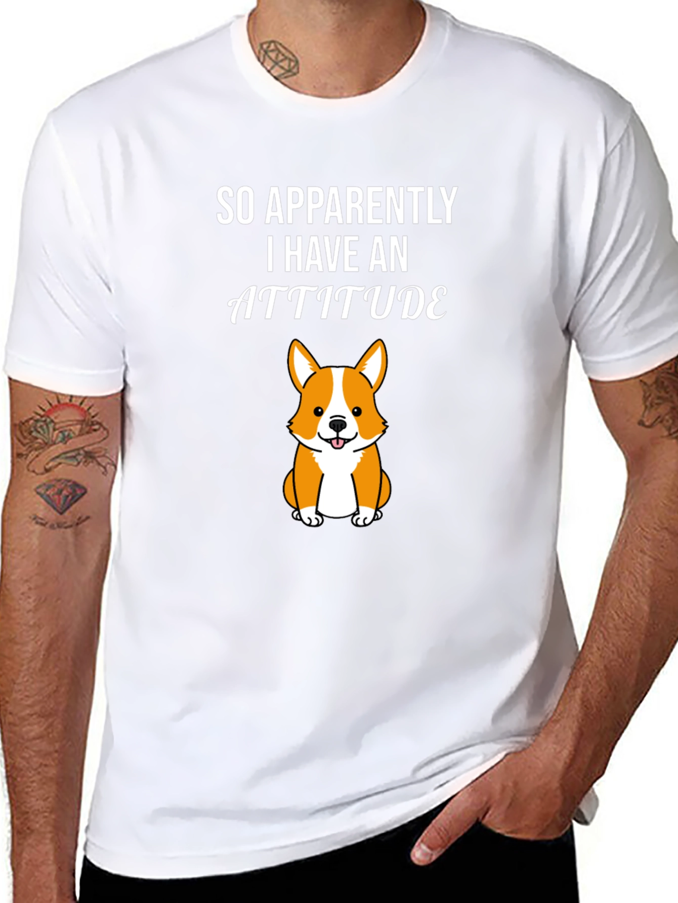 Attitude Corgi Graphic Tee
