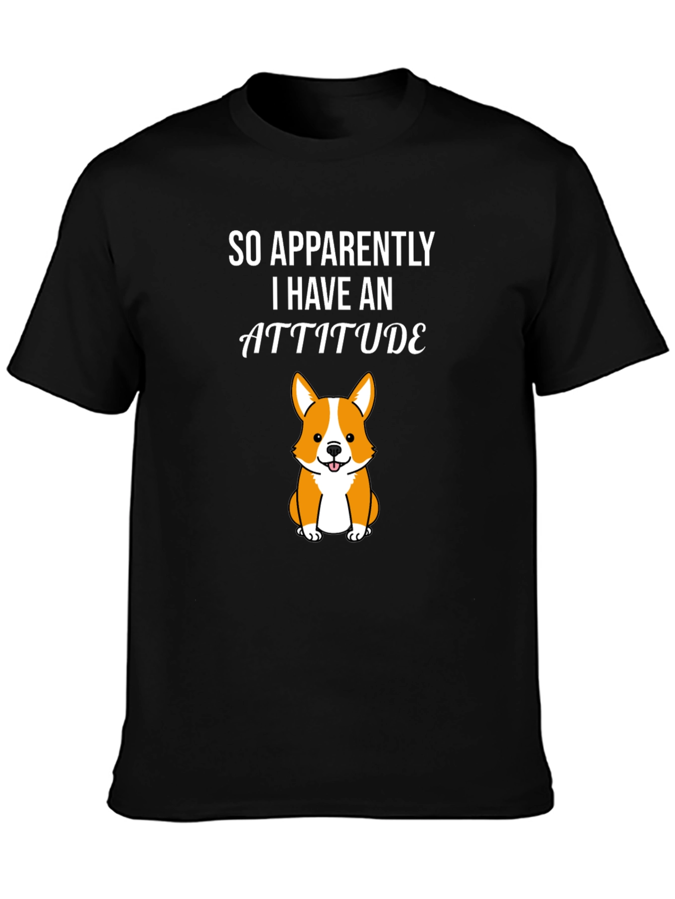 Attitude Corgi Graphic Tee