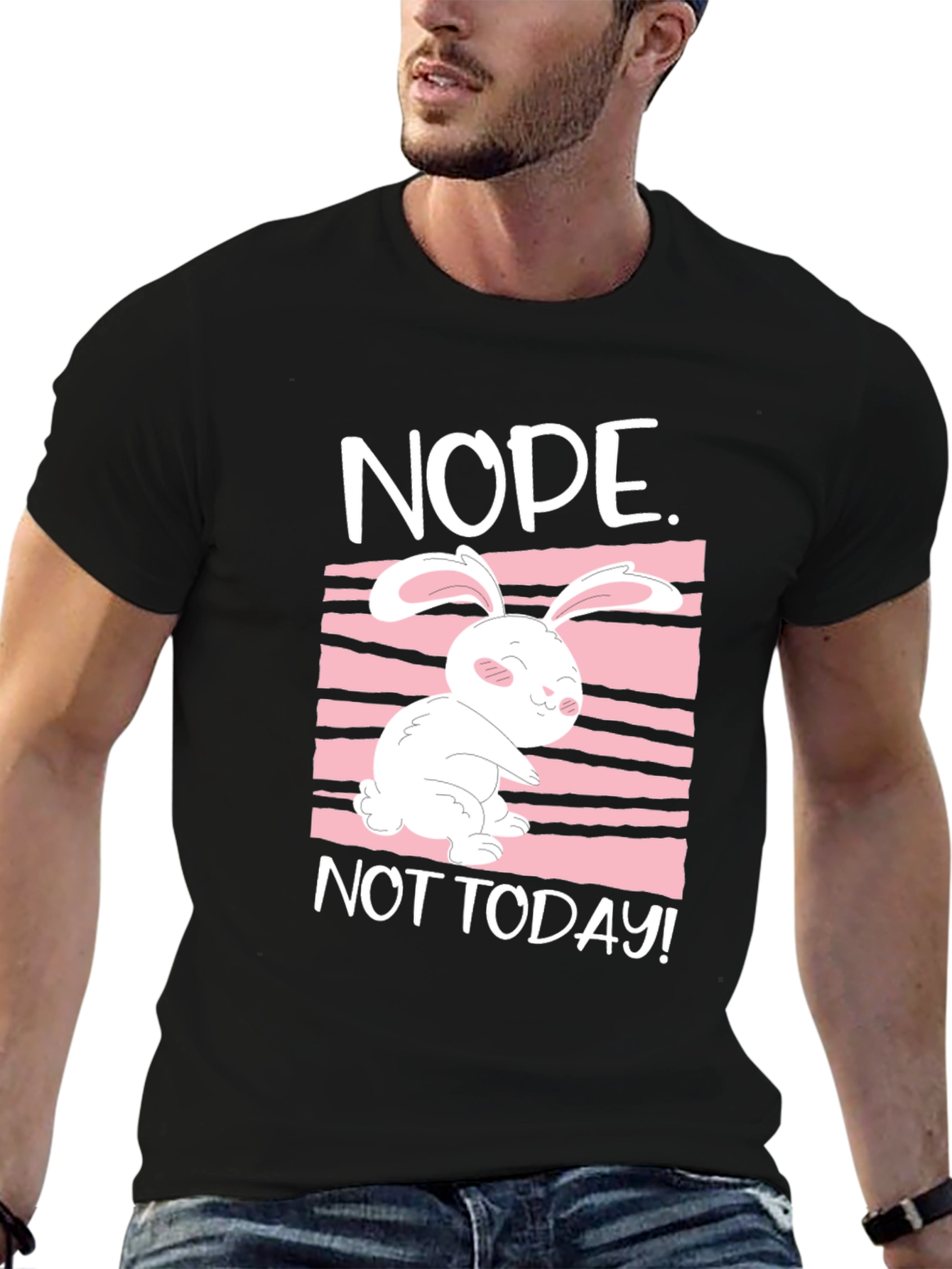 Nope Not Today Rabbit Graphic Tee