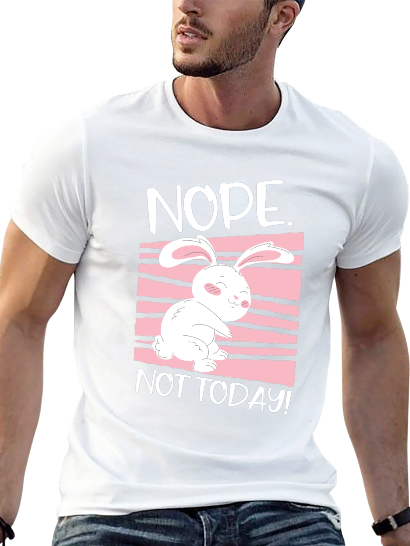 Nope Not Today Rabbit Graphic Tee