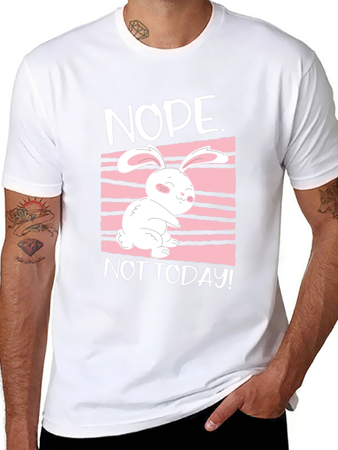 Nope Not Today Rabbit Graphic Tee