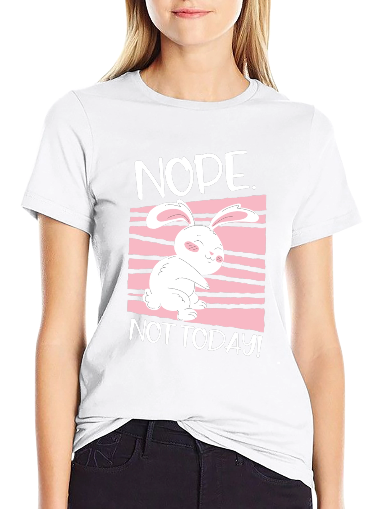 Nope Not Today Rabbit Graphic Tee