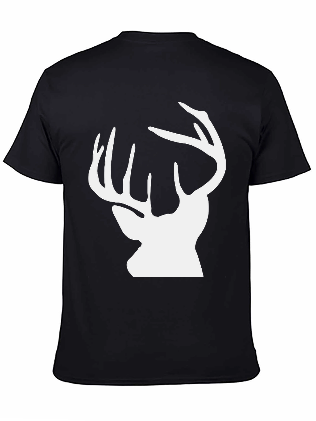 Deer Silhouette Graphic Tee - Black