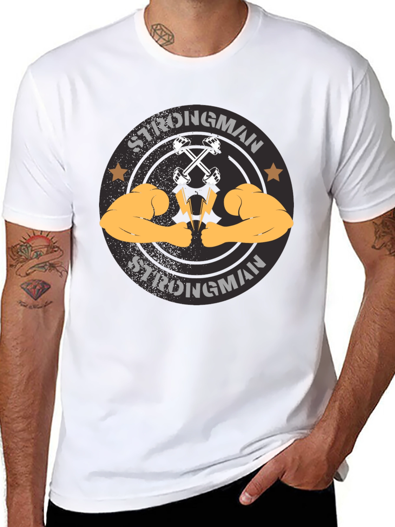 Strongman Graphic Tee - Bodybuilding T-Shirt