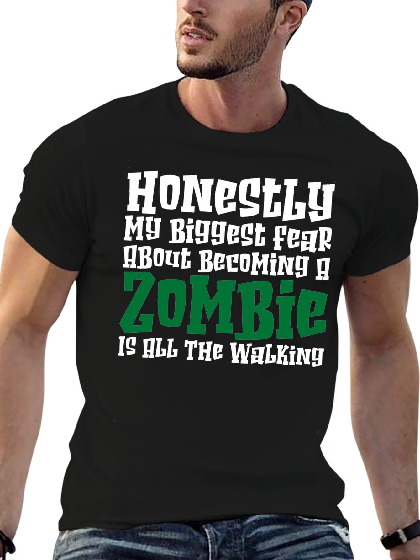 Funny Zombie Walking T-Shirt - Humor Novelty Tee