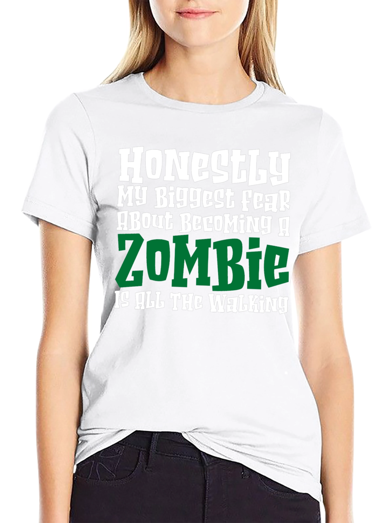 Funny Zombie Walking T-Shirt - Humor Novelty Tee