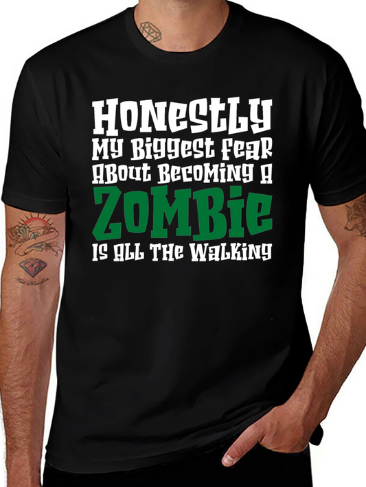 Funny Zombie Walking T-Shirt - Humor Novelty Tee