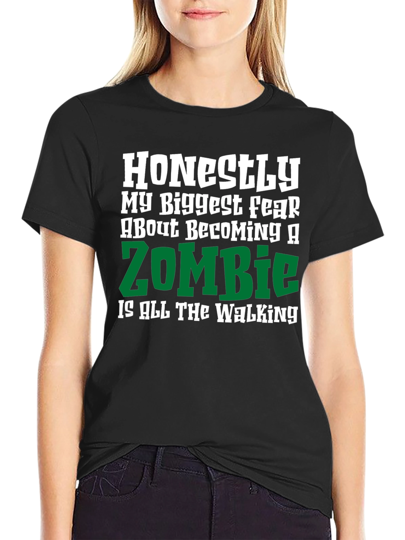 Funny Zombie Walking T-Shirt - Humor Novelty Tee