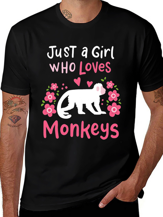 Just A Girl Who Loves Monkeys T-Shirt
