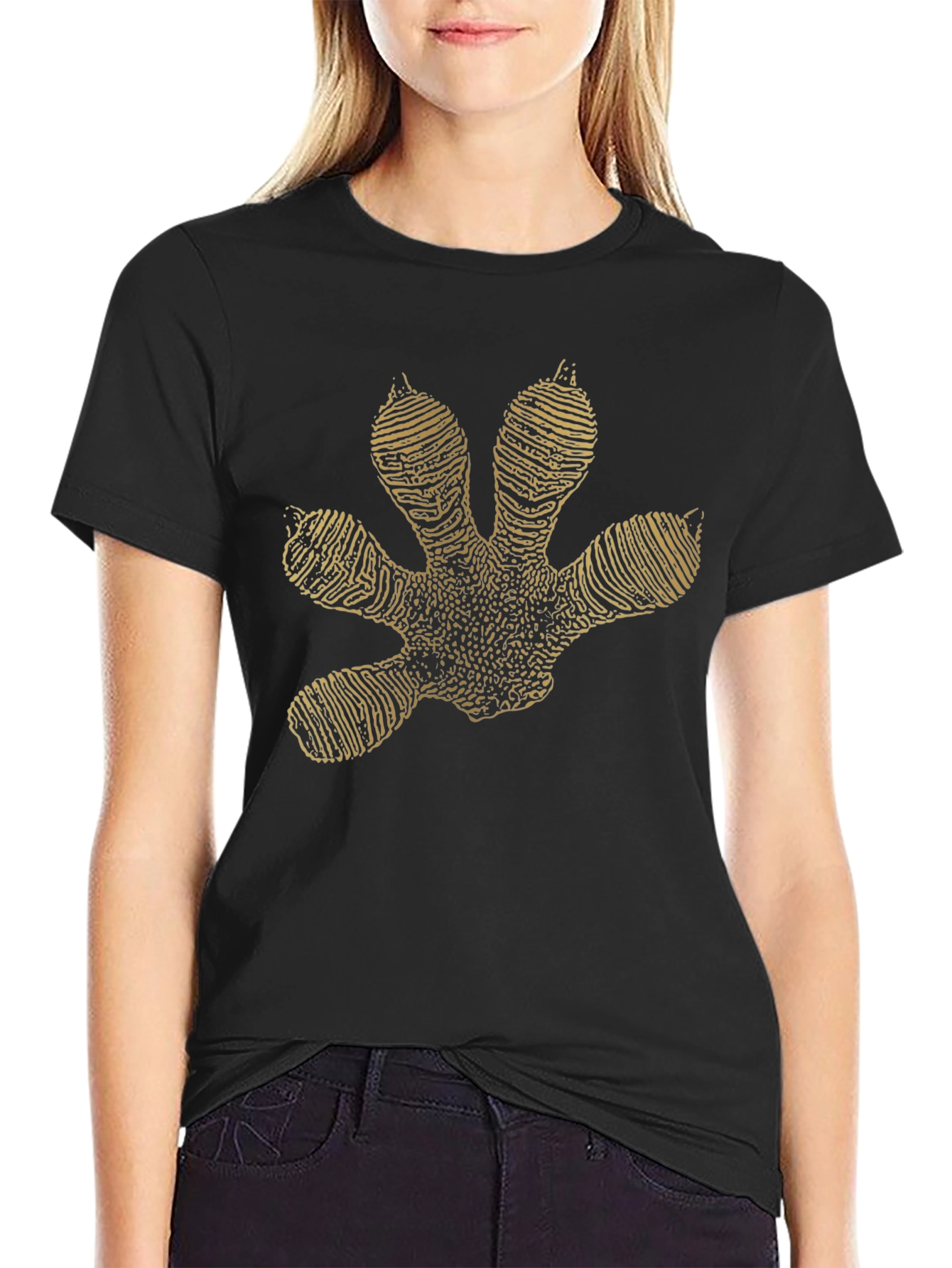 Gecko Footprint Graphic Tee - Black