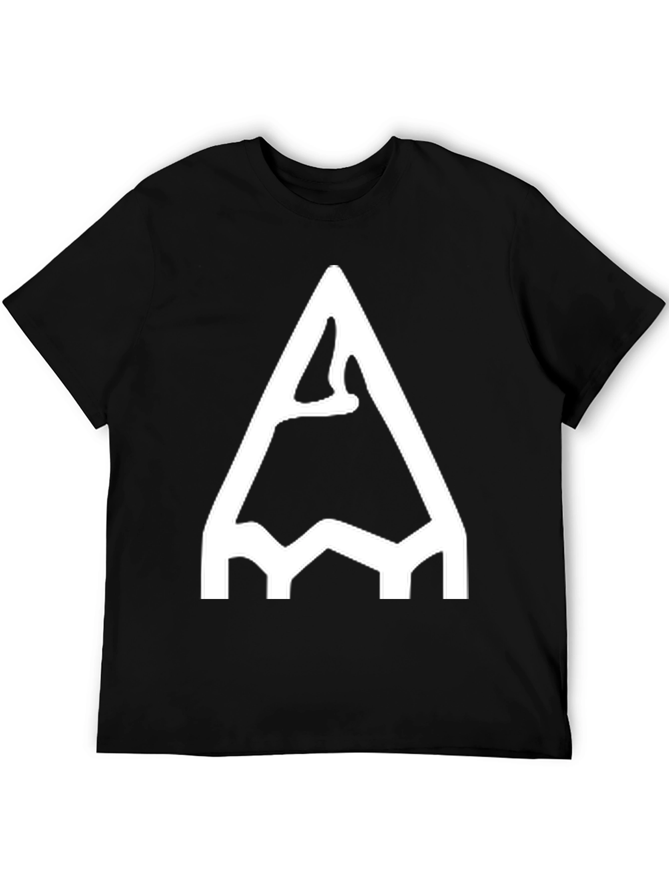 Pencil Sketch Graphic Tee - Black Cotton Casual Shirt