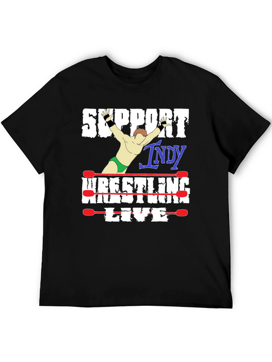 Support Indy Wrestling Live Black T-Shirt