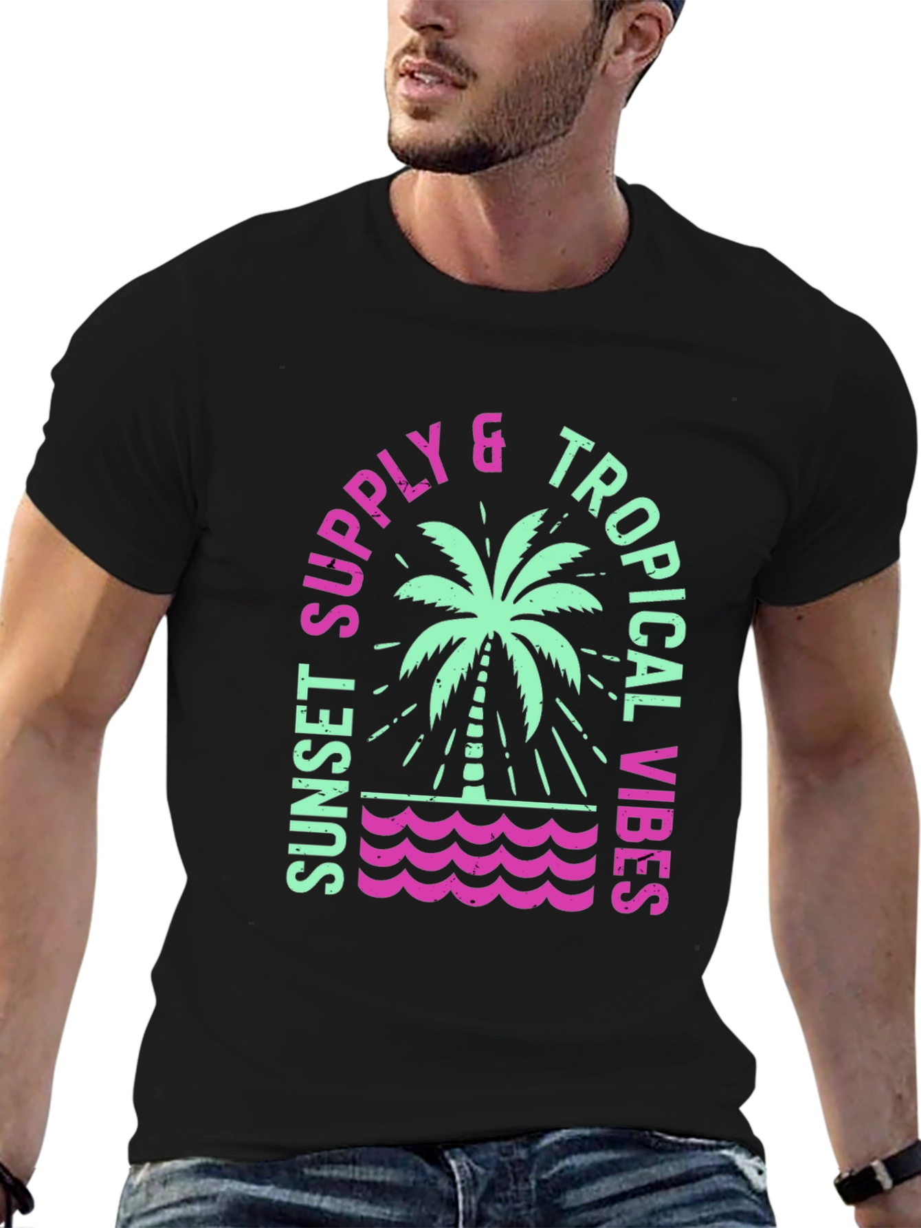 Sunset Supply Tropical Vibes Graphic T-Shirt