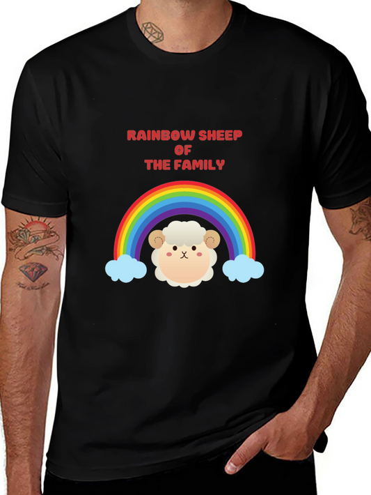 Rainbow Sheep of the Family Black T-Shirt