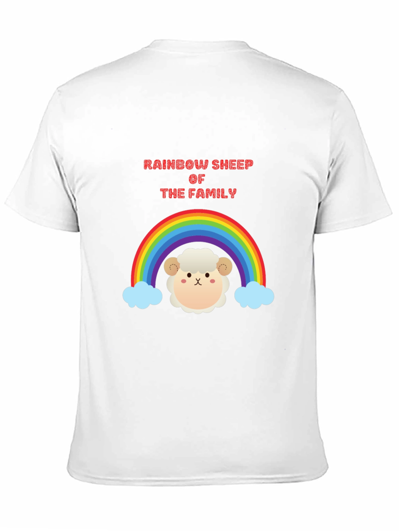 Rainbow Sheep of the Family Black T-Shirt