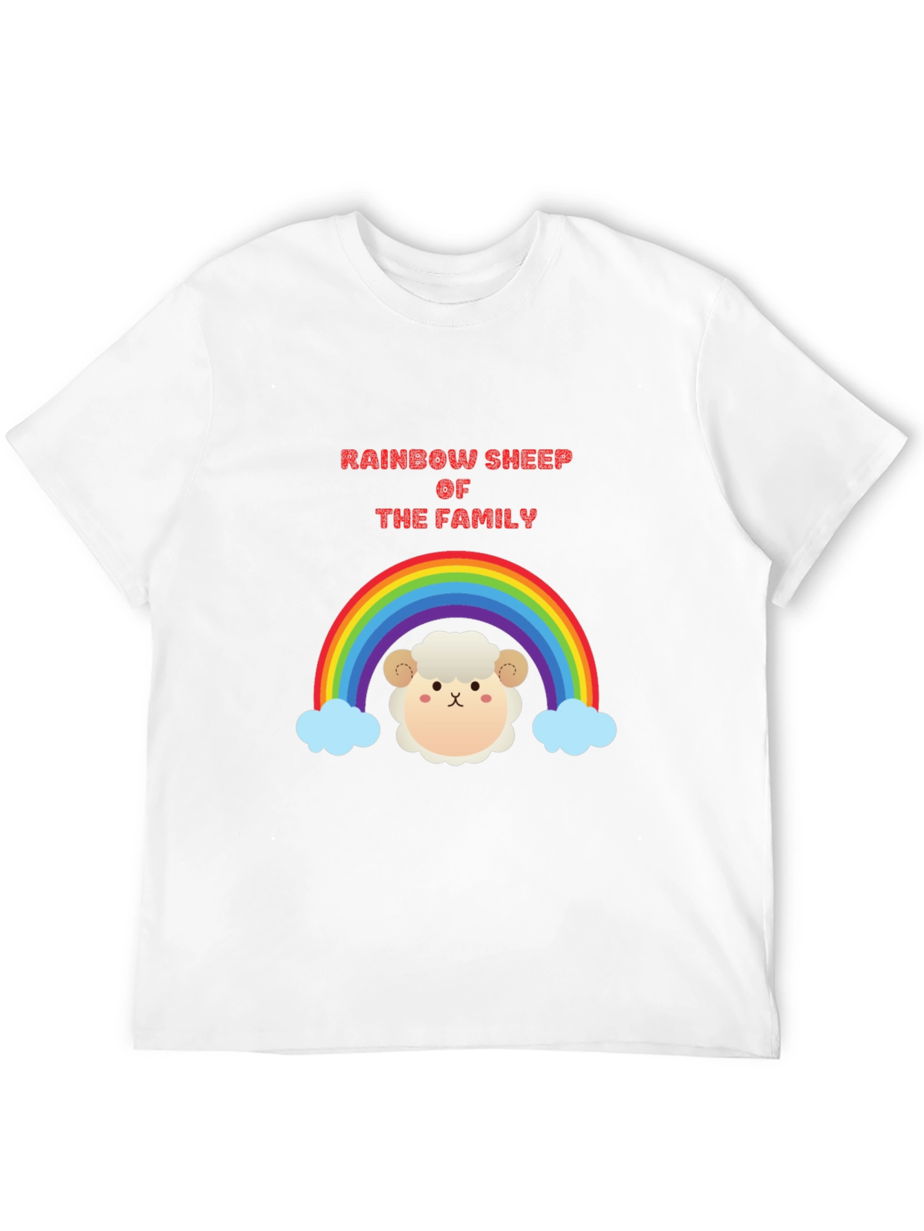 Rainbow Sheep of the Family Black T-Shirt