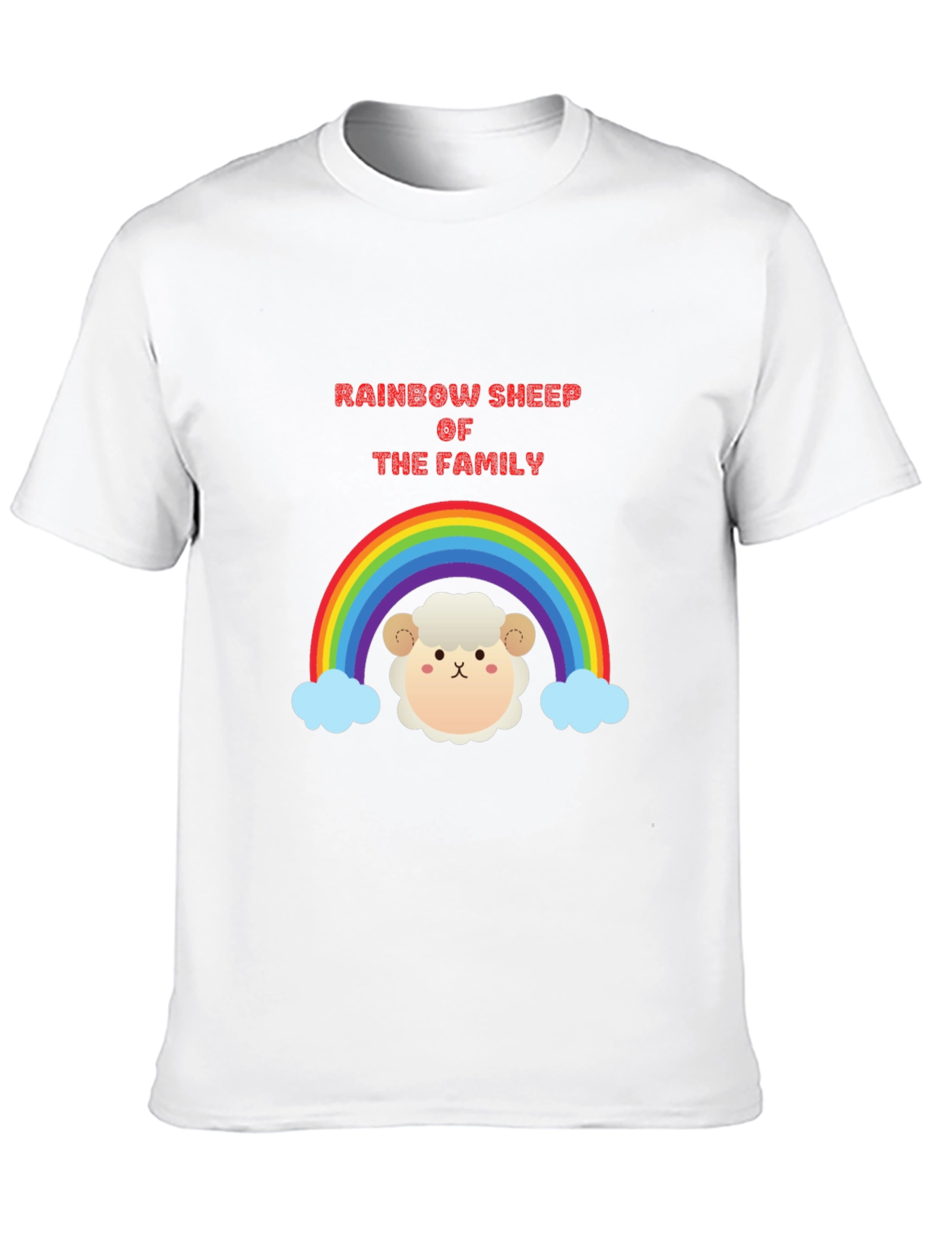 Rainbow Sheep of the Family Black T-Shirt