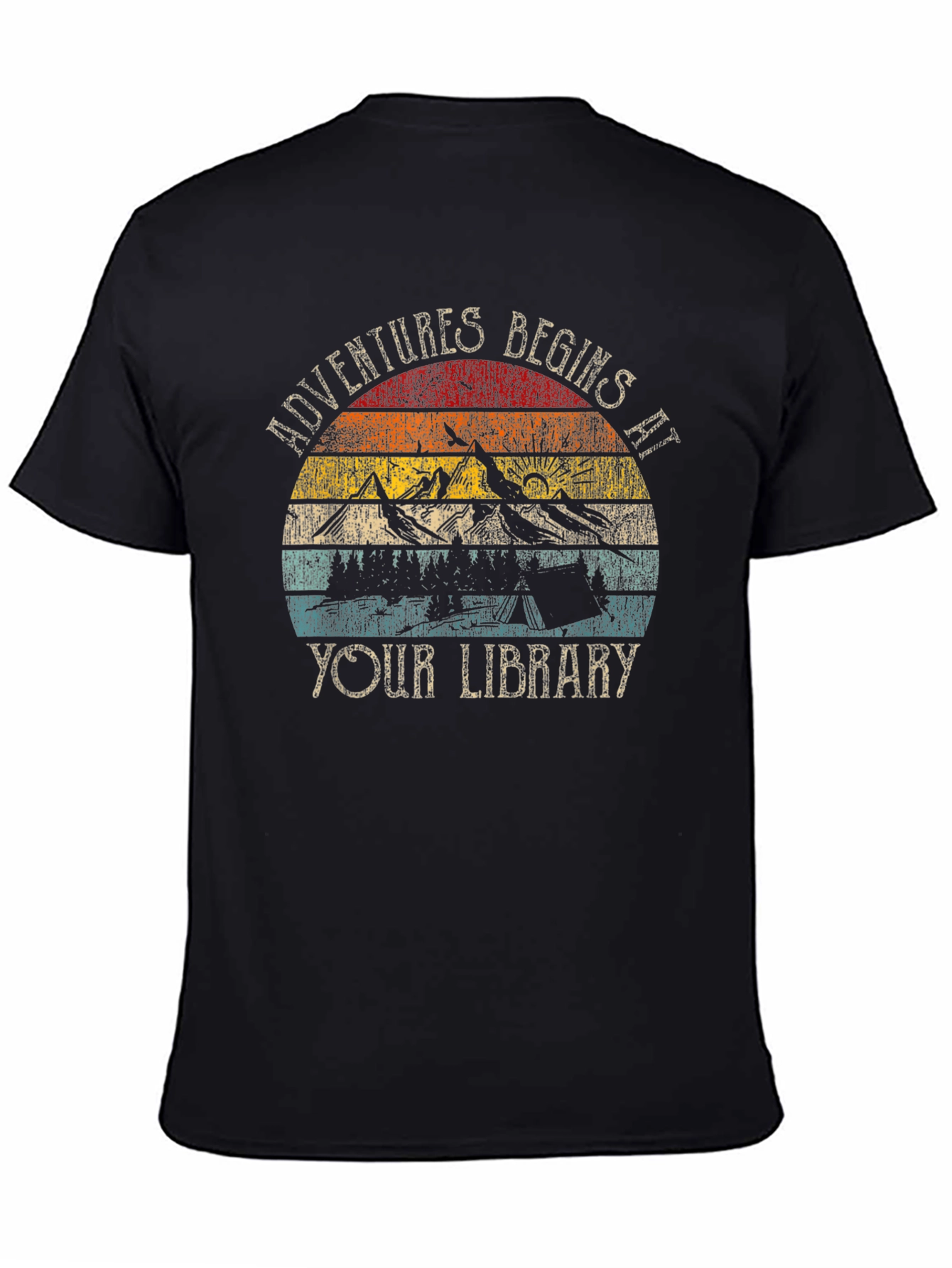 Adventure Begins at Your Library Graphic Tee
