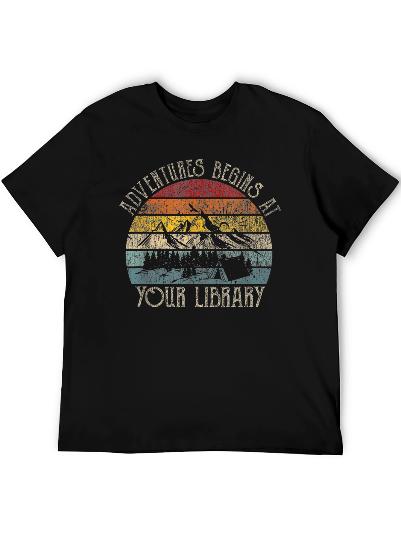Adventure Begins at Your Library Graphic Tee