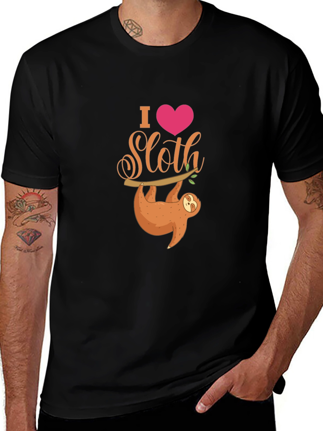 I Heart Sloth T-Shirt -  Cute Cartoon Sloth