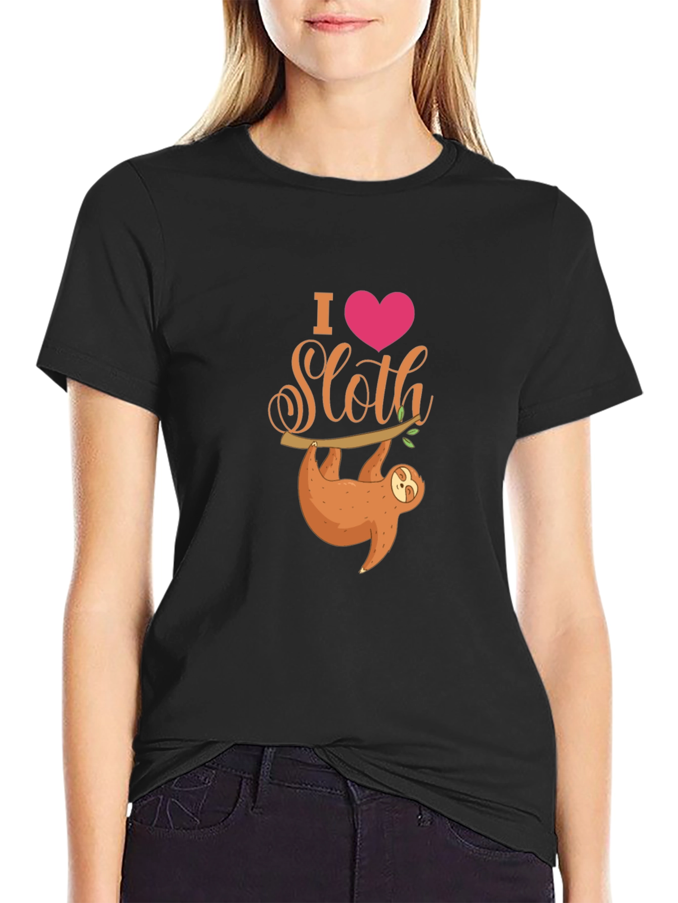 I Heart Sloth T-Shirt -  Cute Cartoon Sloth
