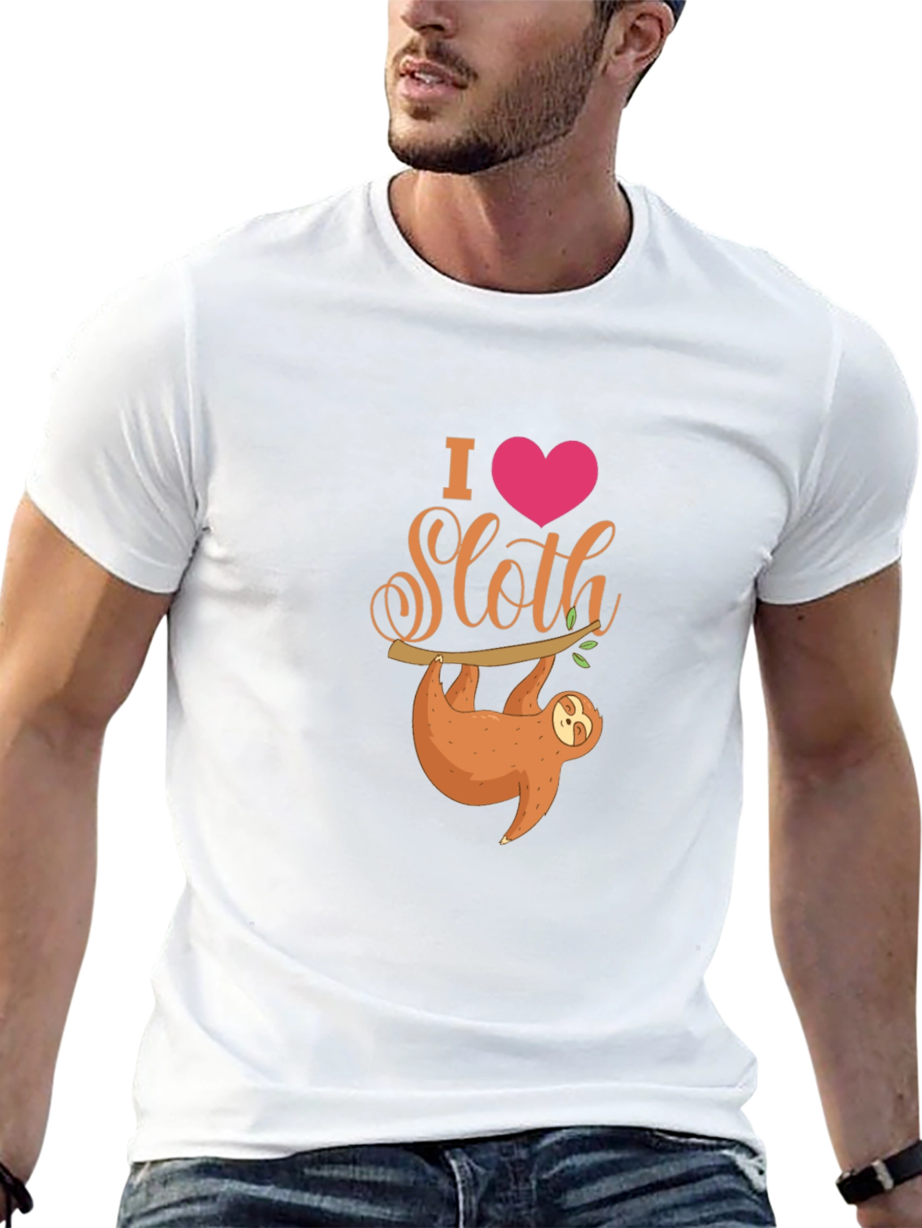 I Heart Sloth T-Shirt -  Cute Cartoon Sloth