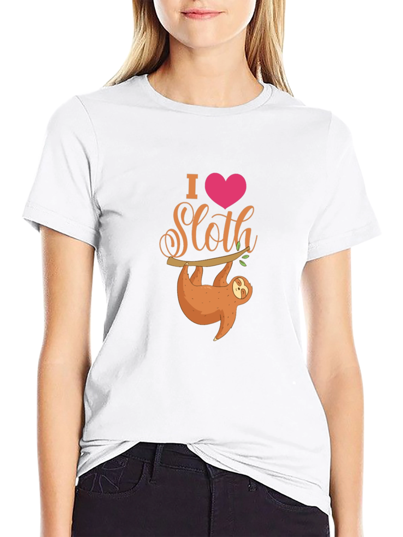 I Heart Sloth T-Shirt -  Cute Cartoon Sloth