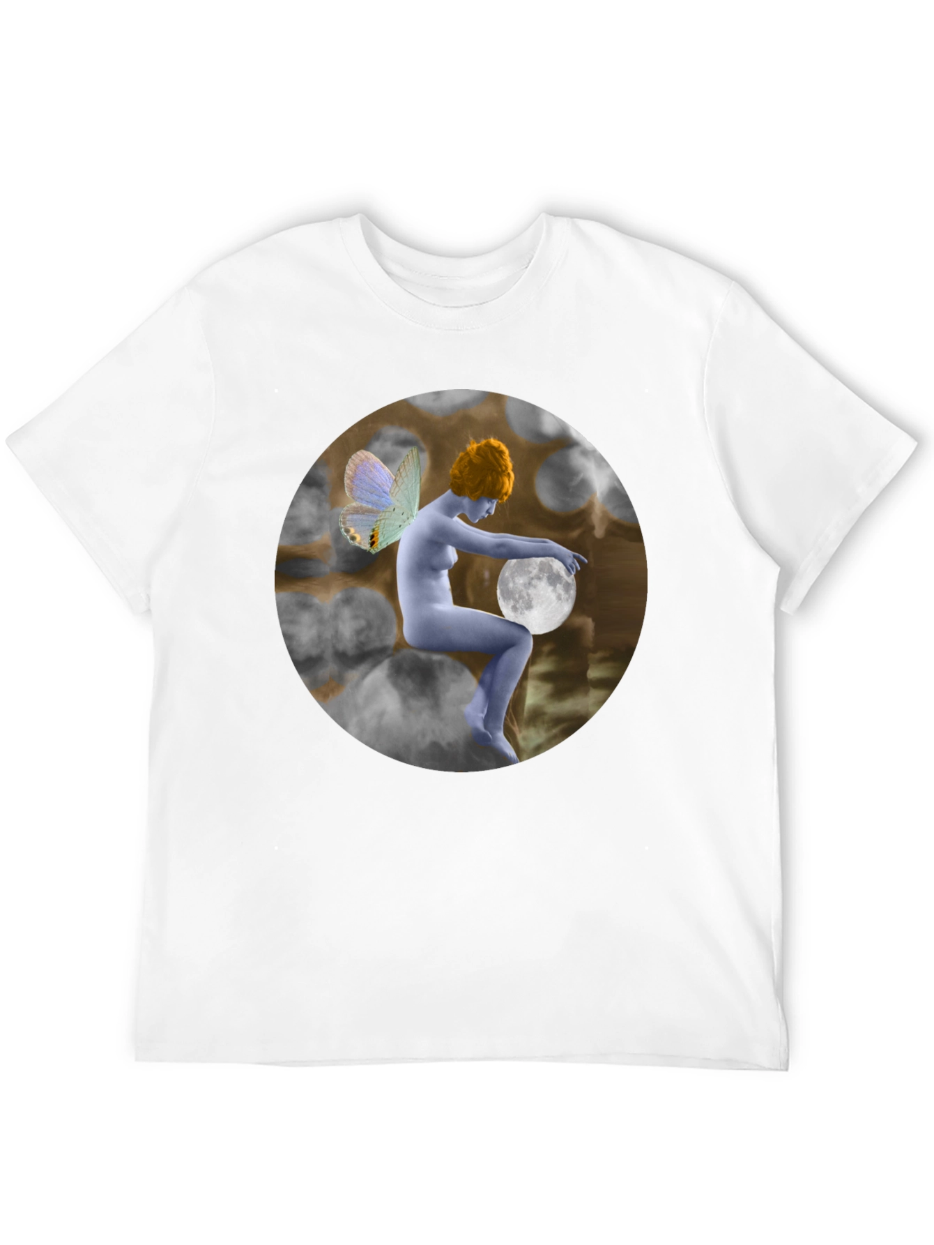 Moon Fairy Graphic Tee - Unisex Black Cotton T-Shirt