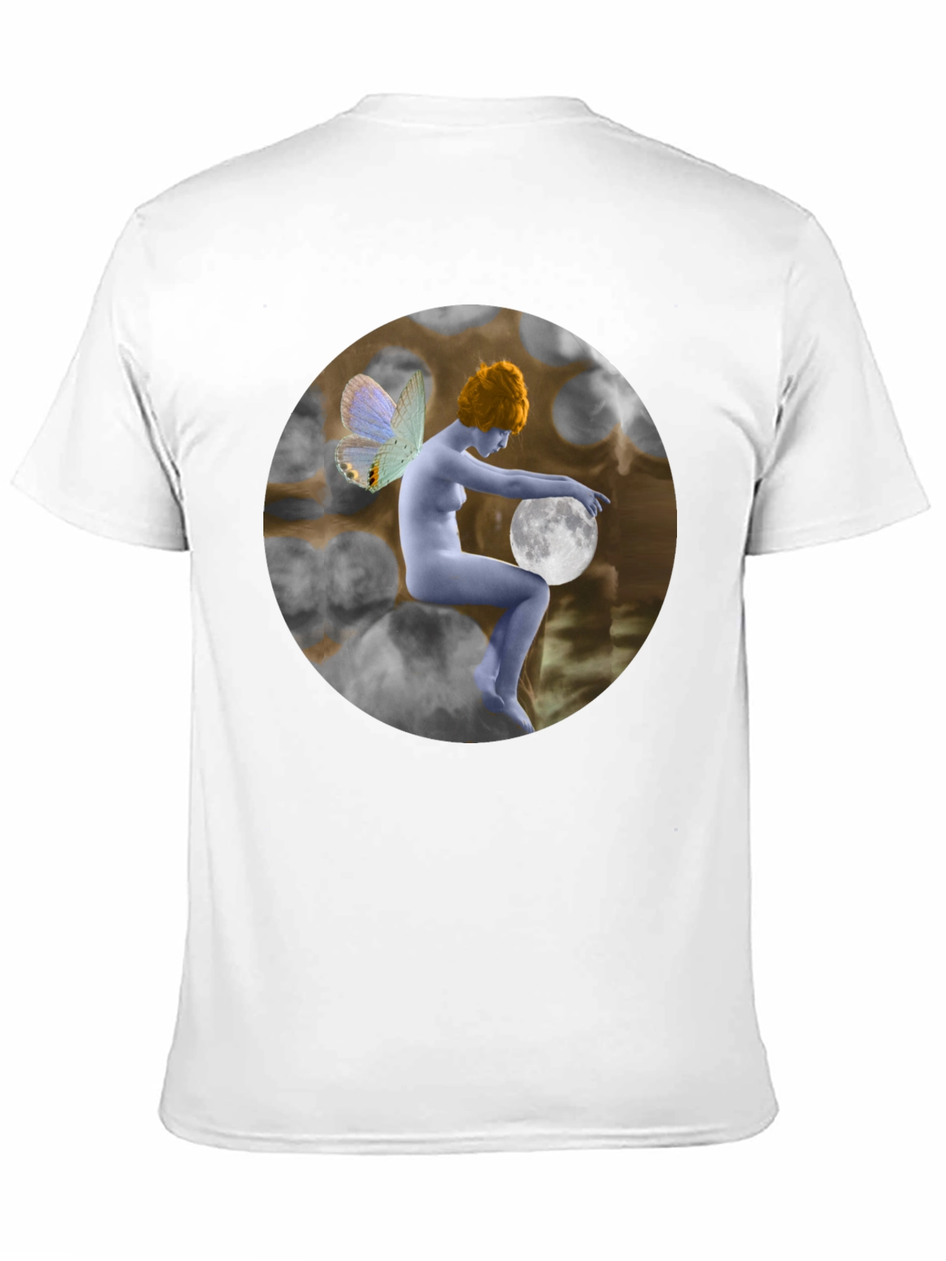 Moon Fairy Graphic Tee - Unisex Black Cotton T-Shirt