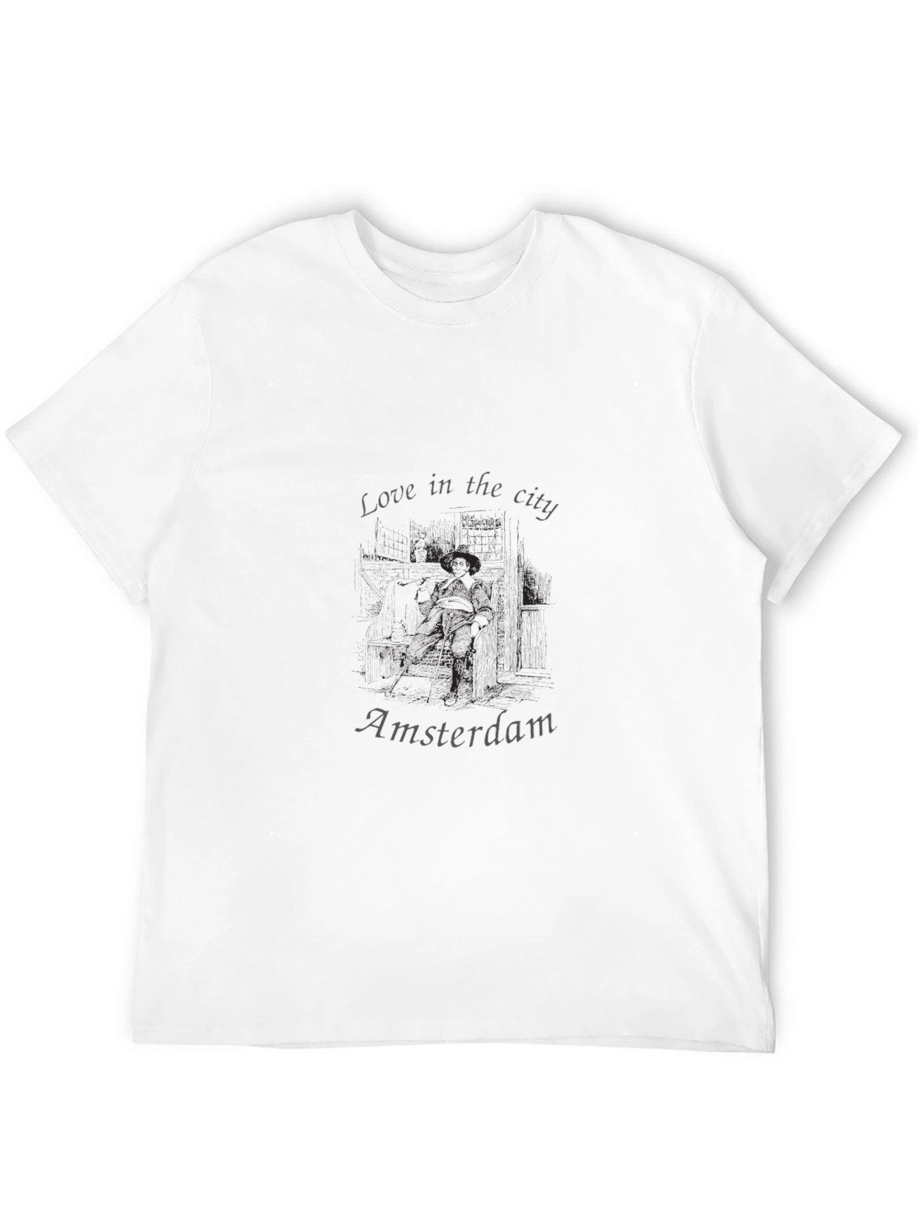 Love in the City Amsterdam Black T-Shirt
