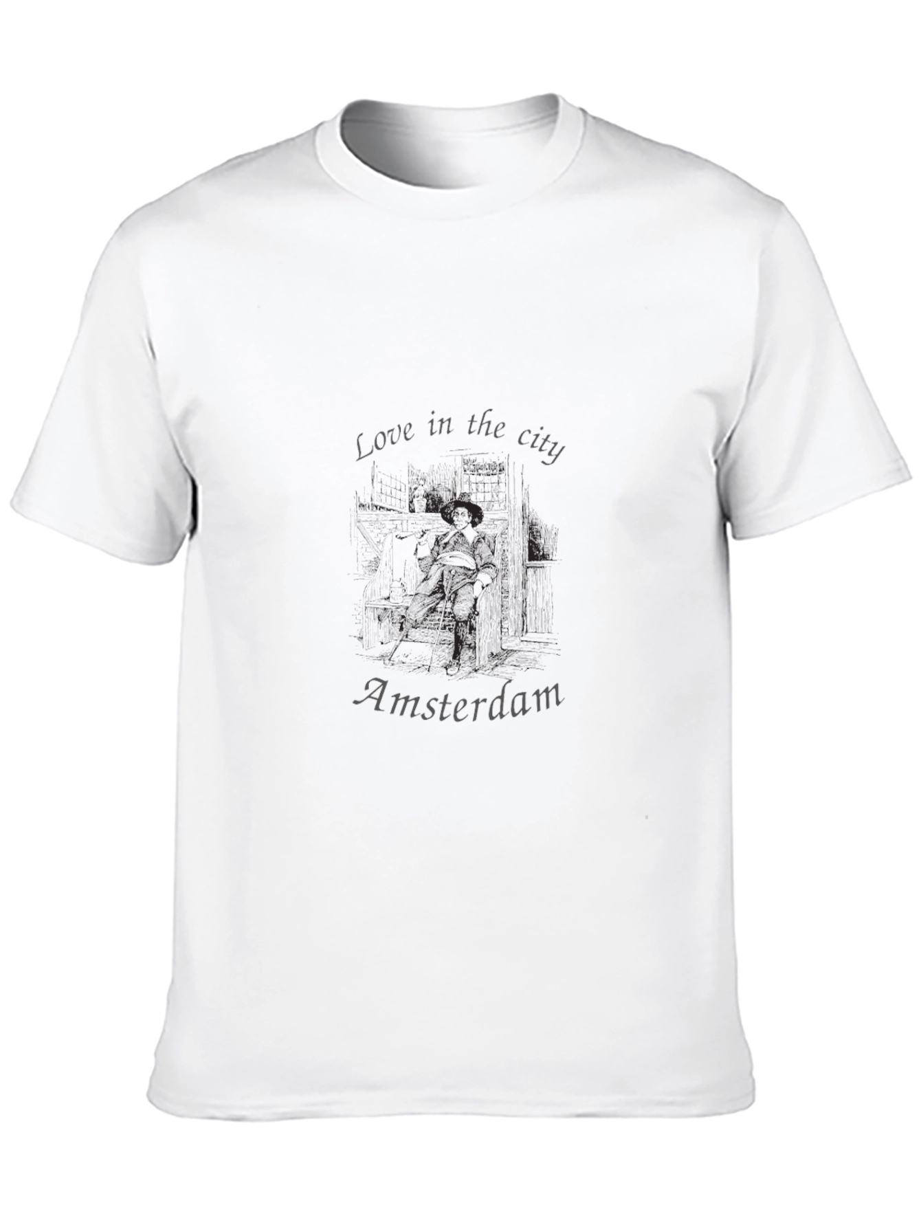 Love in the City Amsterdam Black T-Shirt