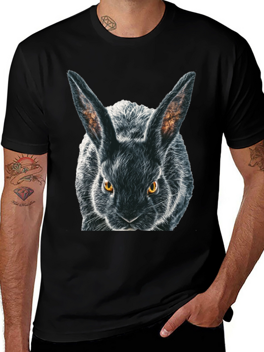Black Rabbit Graphic T-Shirt - Mens Crew Neck
